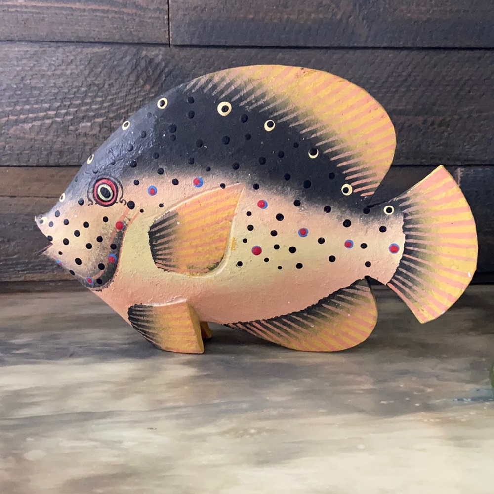 Fish Hand painted wood